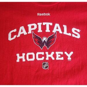 Reebok Washington Capitals NHL Hockey T Shirt Mens MEDIUM  Red Short Sleeve   B2